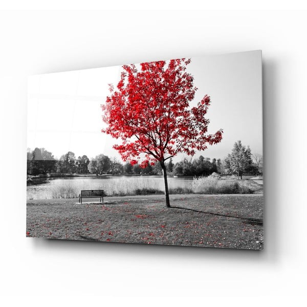 Steklena slika Insigne Red Tree