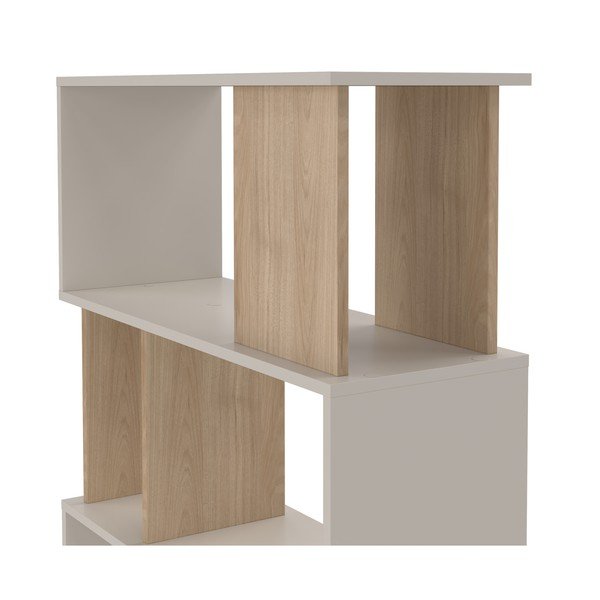 Kremno bel regal v hrastovem dekorju 80x173,5x29,5 cm Maze – Tvilum-image-2