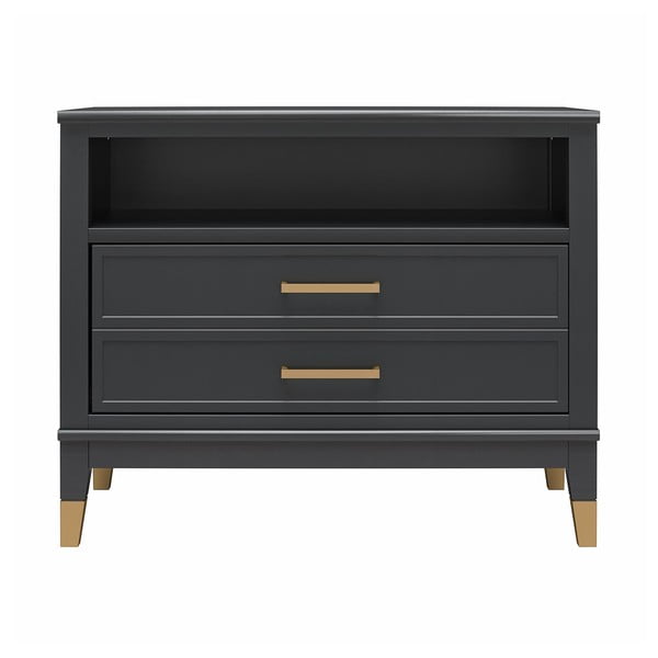 Črna nočna omarica Westerleigh – CosmoLiving by Cosmopolitan