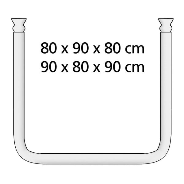 Črn univerzalen kotni drog za tuš zavese Wenko, ø 2 cm-image-4