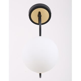 Črno-bela stenska svetilka ø 15 cm Oslo – Squid Lighting