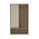 Bela/bež garderobna omara v hrastovem dekorju 105x180 cm Kit – Tvilum