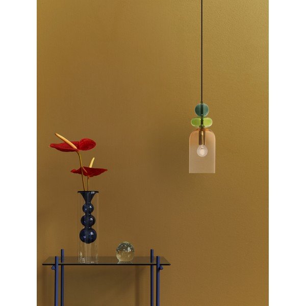 Steklena viseča svetilka v zlati barvi ø 11 cm Murano – Nova Luce-image-1