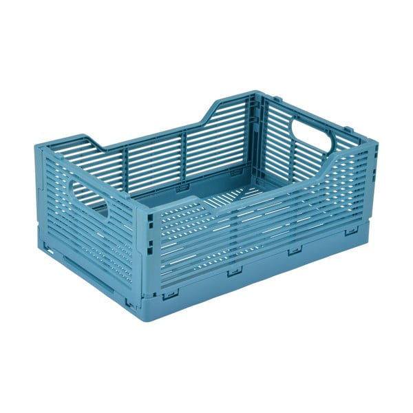 Modra plastična škatla za shranjevanje 40x30x17 cm – Homéa