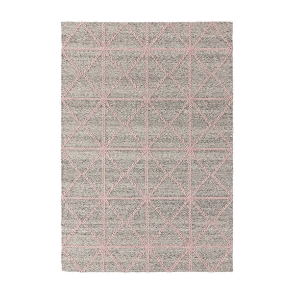 Sivo-rožnata preproga Asiatic Carpets Prism, 120 x 170 cm