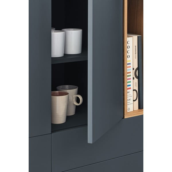 Temno siva visoka komoda 100x120 cm Corvo - Teulat-image-1