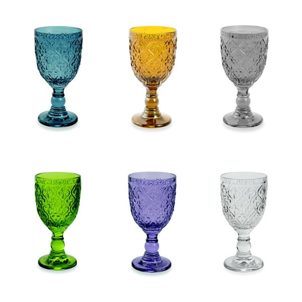 Komplet 6 kozarcev iz barvnega stekla Villa d'Este Marrakech, 280 ml