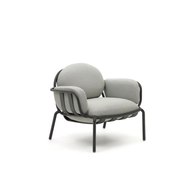 Siv kovinski vrtni fotelj Joncols – Kave Home