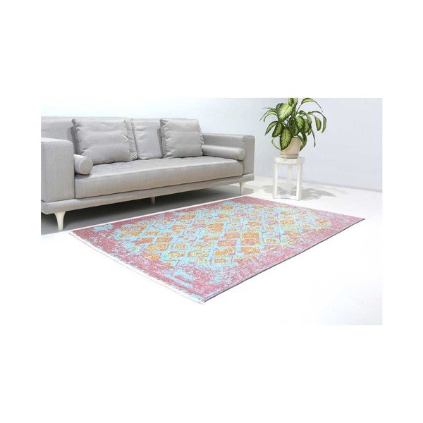 Reverzibilna rumena in modra preproga Vitaus Normani, 77 x 200 cm-image-2