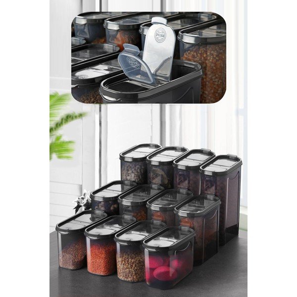 Posode za shranjevanje v kompletu 12 ks živil – Hermia-image-1