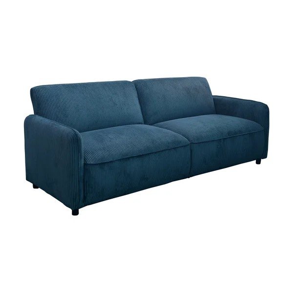 Modra nastavljiva/raztegljiva sedežna garnitura iz rebrastega žameta 209 cm Alicia – Støraa-image-2