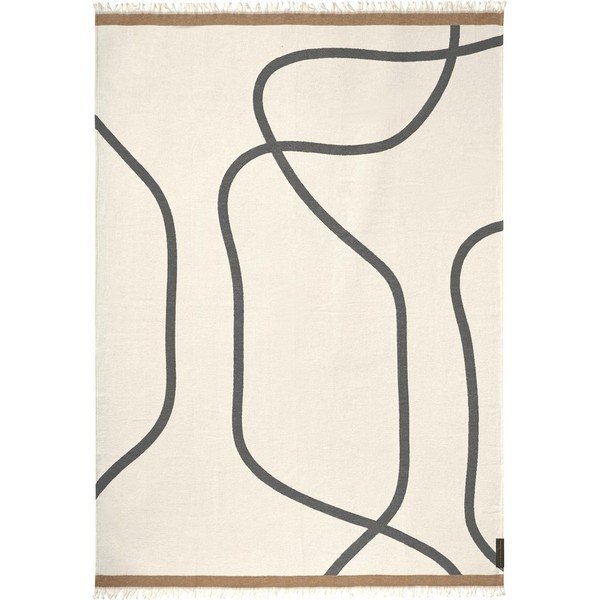 Kremno bela odeja 130x175 cm Shadow  – Mette Ditmer Denmark