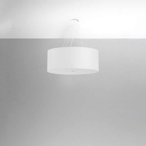 Bela viseča svetilka s tekstilnim senčnikom ø 70 cm Volta – Nice Lamps