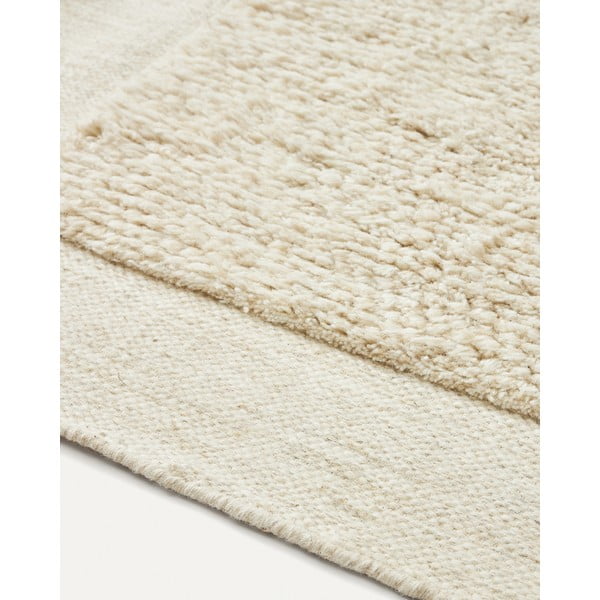 Bela volnena preproga 200x300 cm Marely – Kave Home-image-4