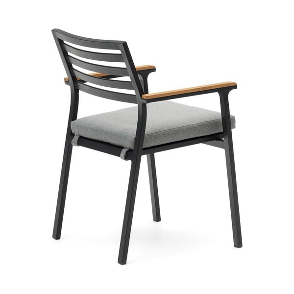 Črni kovinski vrtni stol Bona - Kave Home-image-4