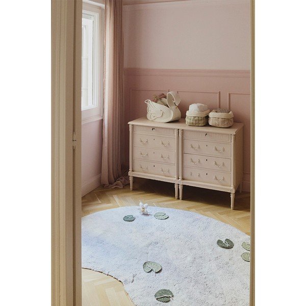 Svetlo rožnata tekstilna otroška košara za shranjevanje 30x20x20 cm Swan Rose – Lorena Canals-image-2