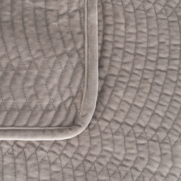 Sivo prešito pregrinjalo 180x260 cm – Ixia-image-1