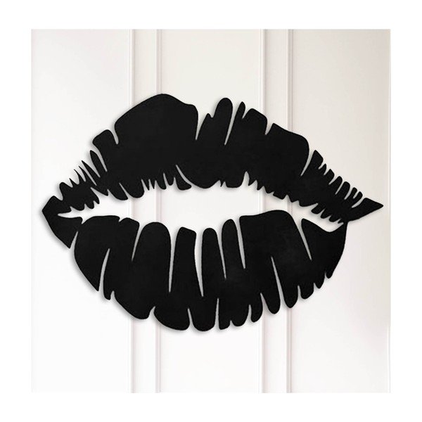 Črna stenska dekoracija Lips