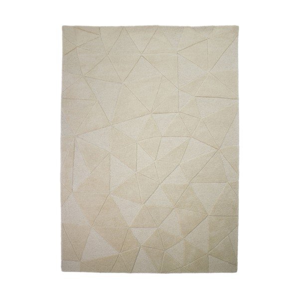 Bež ročno tkana volnena preproga 120x170 cm Shard – Flair Rugs
