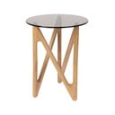 Okrogla stranska mizica s stekleno mizno ploščo ø 40 cm Naia – Dutchbone