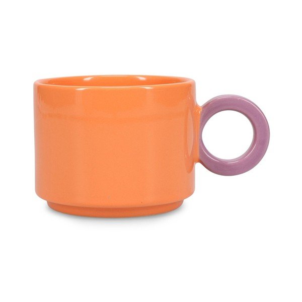 Oranžna skodelica iz kamenine 280 ml Lou – ONA