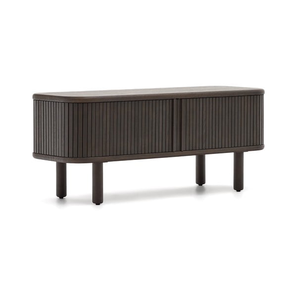 Temno rjava TV omarica v jesenovem dekorju 120x50 cm Mailen – Kave Home-image-2