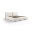 Bež oblazinjena zakonska postelja s prostorom za shranjevanje in letvenim dnom 180x200 cm Arendal – Cosmopolitan Design
