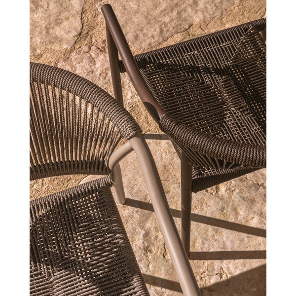 Rjav vrtni stol iz ratana Livadia – Kave Home-image-3