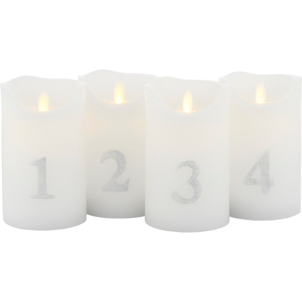 Božična svetlobna dekoracija 4 ks (višina 13 cm) Sara