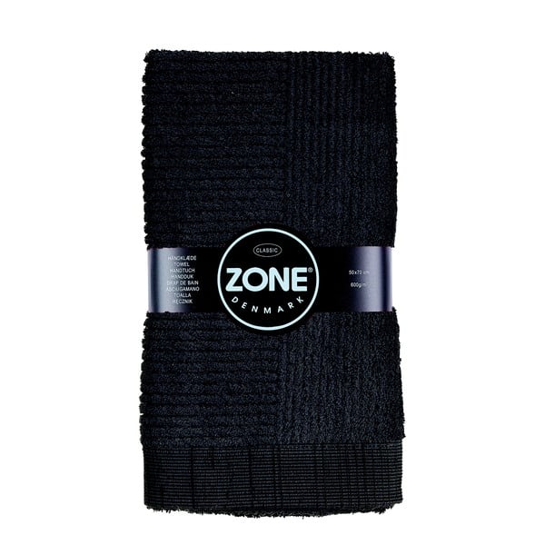 Črna brisača Zone Classic, 50 x 70 cm