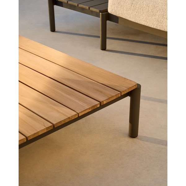 Vrtna klubska mizica iz masivnega tika 89x91 cm Sorells – Kave Home-image-3