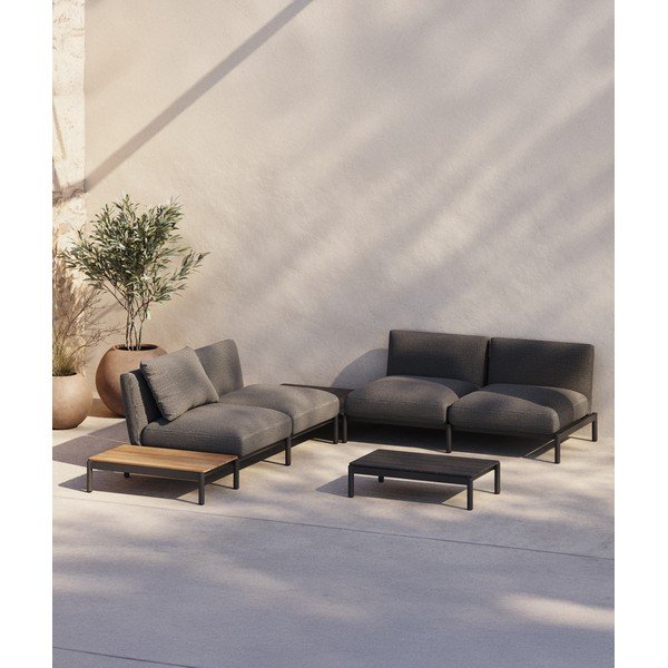 Kovinska vrtna klubska mizica 57x91 cm Sorells – Kave Home-image-1