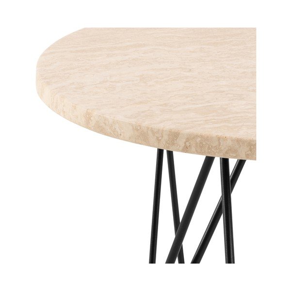 Okrogla stranska mizica z mizno ploščo v marmornem dekorju ø 55 cm Prunus – Actona-image-4
