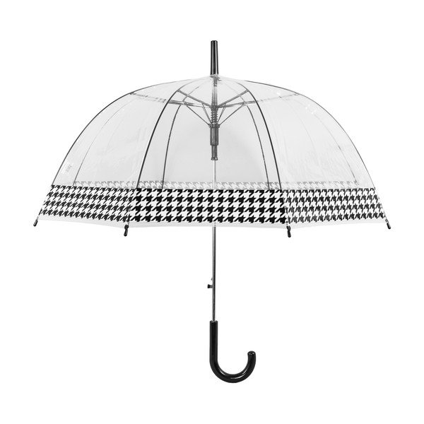 Prozoren vetrovni dežnik s samodejnim odpiranjem Ambiance Dog Stooth, ⌀ 84 cm