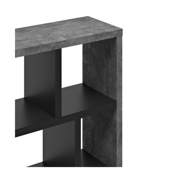 Črn/temno siv regal v betonskem dekorju 70x159 cm Berlin – TemaHome-image-3