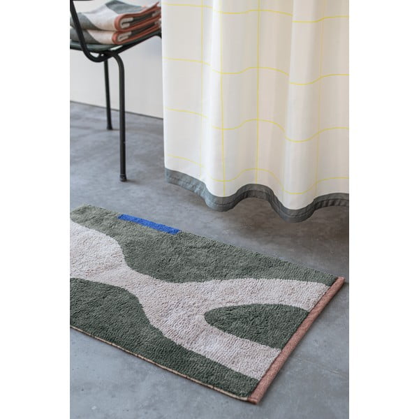 Temno zelena pralna bombažna preproga 50x80 cm Figura – Mette Ditmer Denmark-image-1