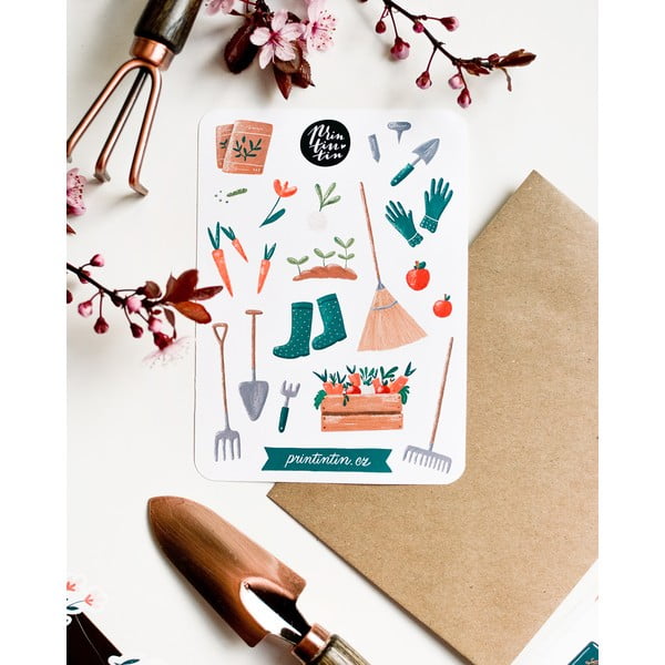 Vinilne nalepke z vrtnarskim motivom Printintin, 10,5 cm x 14,5 cm-image-1