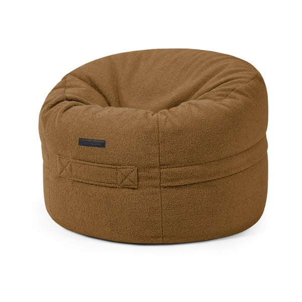 Rjava otroška vreča za sedenje iz tkanine bouclé Roll 80 – SLOWDOWN