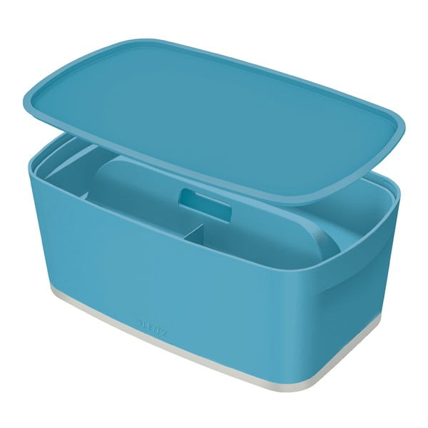 Modra škatla za shranjevanje s pokrovom 32x19x13 cm MyBox – Leitz