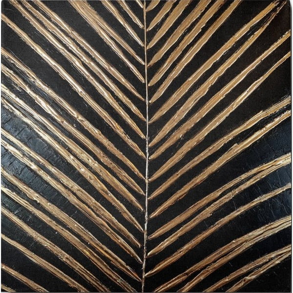 Ročno naslikana slika 70x70 cm Palm Leaf – Wallity