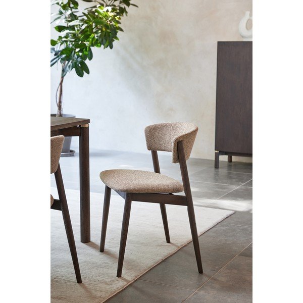 Bež/temno rjavi kovinski jedilni stoli v kompletu 2 ks Revere – Unique Furniture-image-2