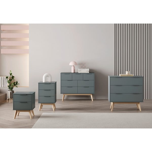 Prašno zelena komoda 120x83x40 cm Pisco – Marckeric-image-1
