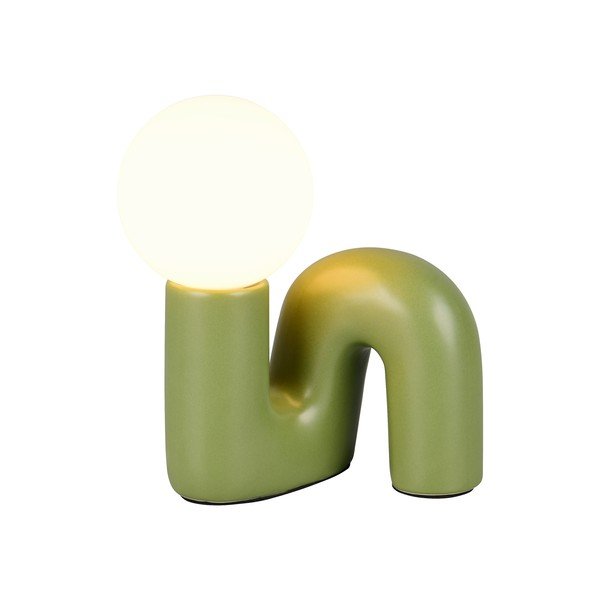 Zelena keramična namizna svetilka (višina 21,5 cm) Quinn – Reality-image-3