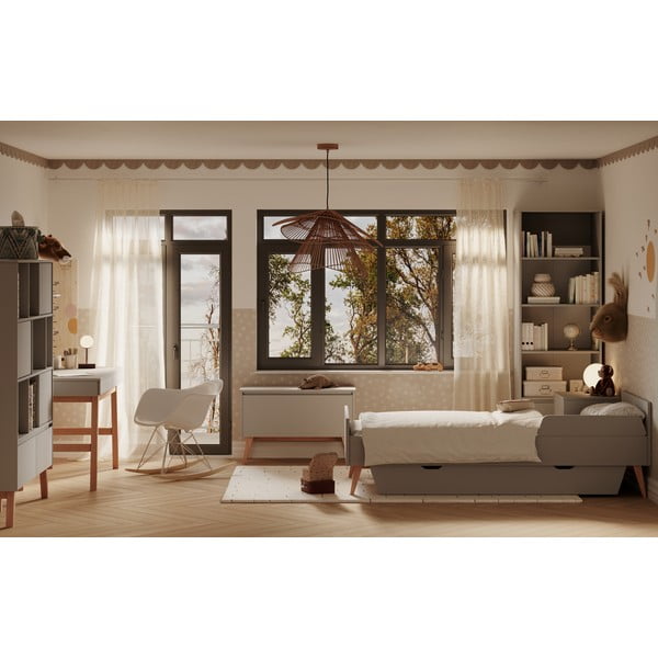 Siv otroški predal za pod posteljo 90x200 cm Swing – Pinio-image-3