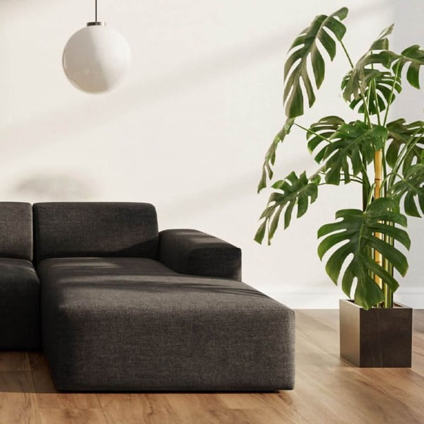 Antracitno siva kotna sedežna garnitura (desni kot/z ležalnikom) Villet – Rodier-image-3