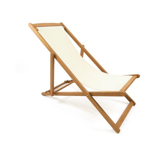 Bež zložljiv vrtni ležalnik iz akacijevega lesa Bonami Essentials Deck