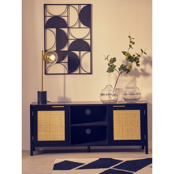 Črna TV omarica 120x52x38 cm Sherman – Premier Housewares-image-3