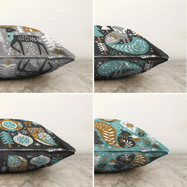 Komplet 4 prevlek za vzglavnik Minimalist Cushion Covers Winter Forest, 55 x 55 cm-image-1