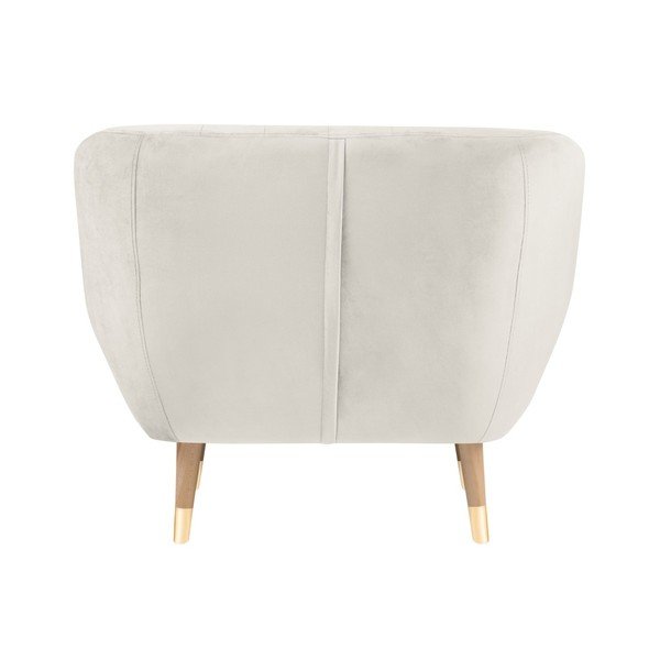 Krem žameten fotelj Mazzini Sofas Benito-image-4