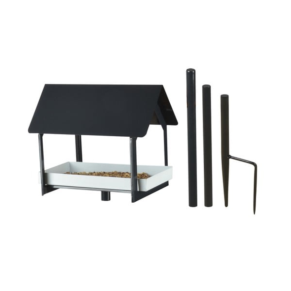 Antracitna kovinska ptičja hišica Esschert Design, višina 126 cm-image-2